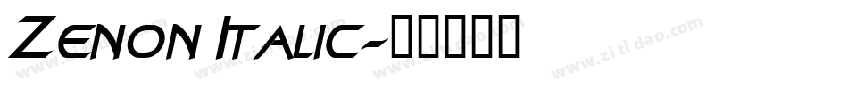 Zenon Italic字体转换